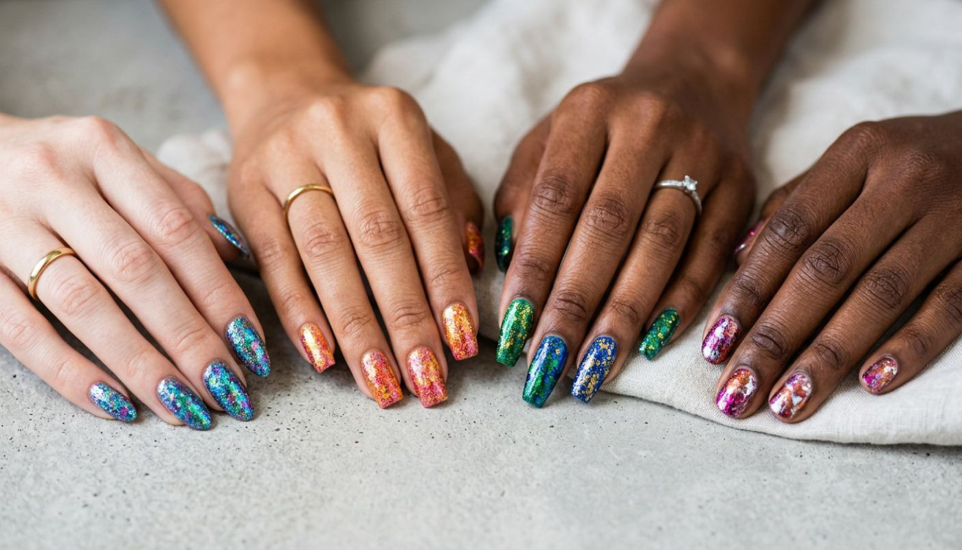 Trends in Nagelfolien: Von Glitzer bis zu natürlichen Mustern